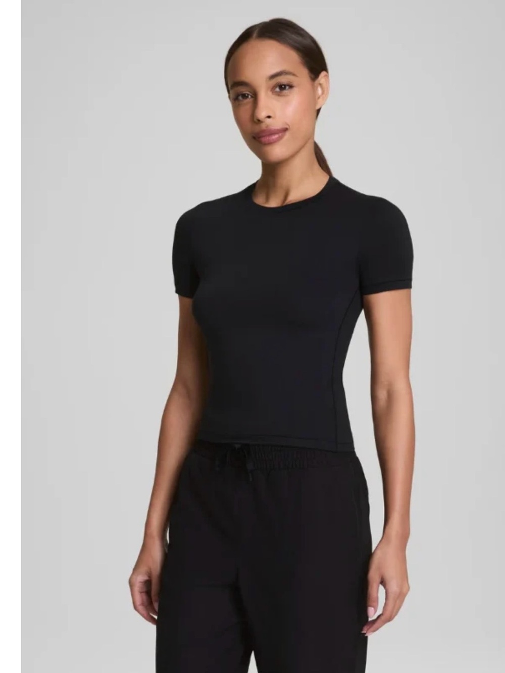 SPANX Barenaked Black Crewneck Tee